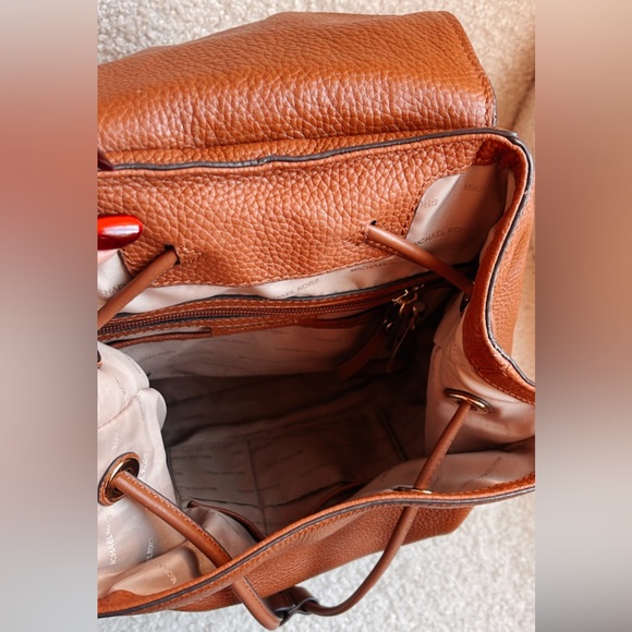 MK leather backpack. Pretty tan color. - Picture 4 of 4